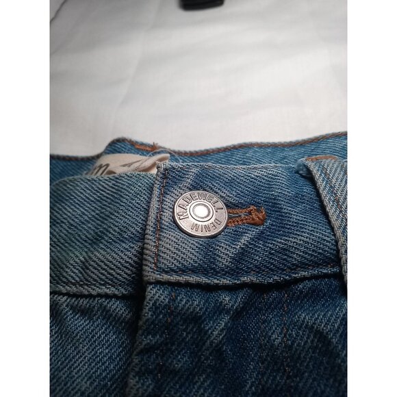 Madewell The Perfect Jean Short High Rise Raw Hem Size 27 Blue Denim - Picture 4 of 9